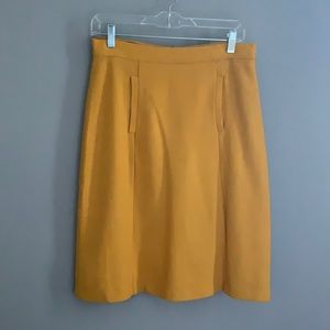 MODCLOTH A line mustard skirt with pockets